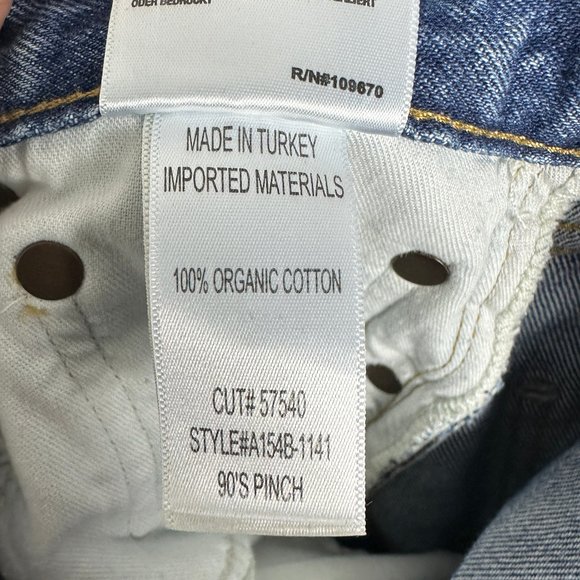 AGOLDE 90s Pinch High Rise Straight Leg Jeans Revolve Blue Denim Distress Sz 24 - Picture 10 of 15